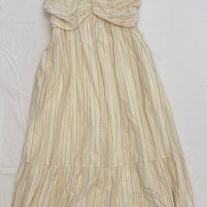 Gap Striped Strapless Maxi Dress